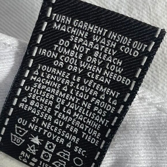 7 For All Mankind White Distressed Destruction Jeans Sz 27 - Picture 8 of 11